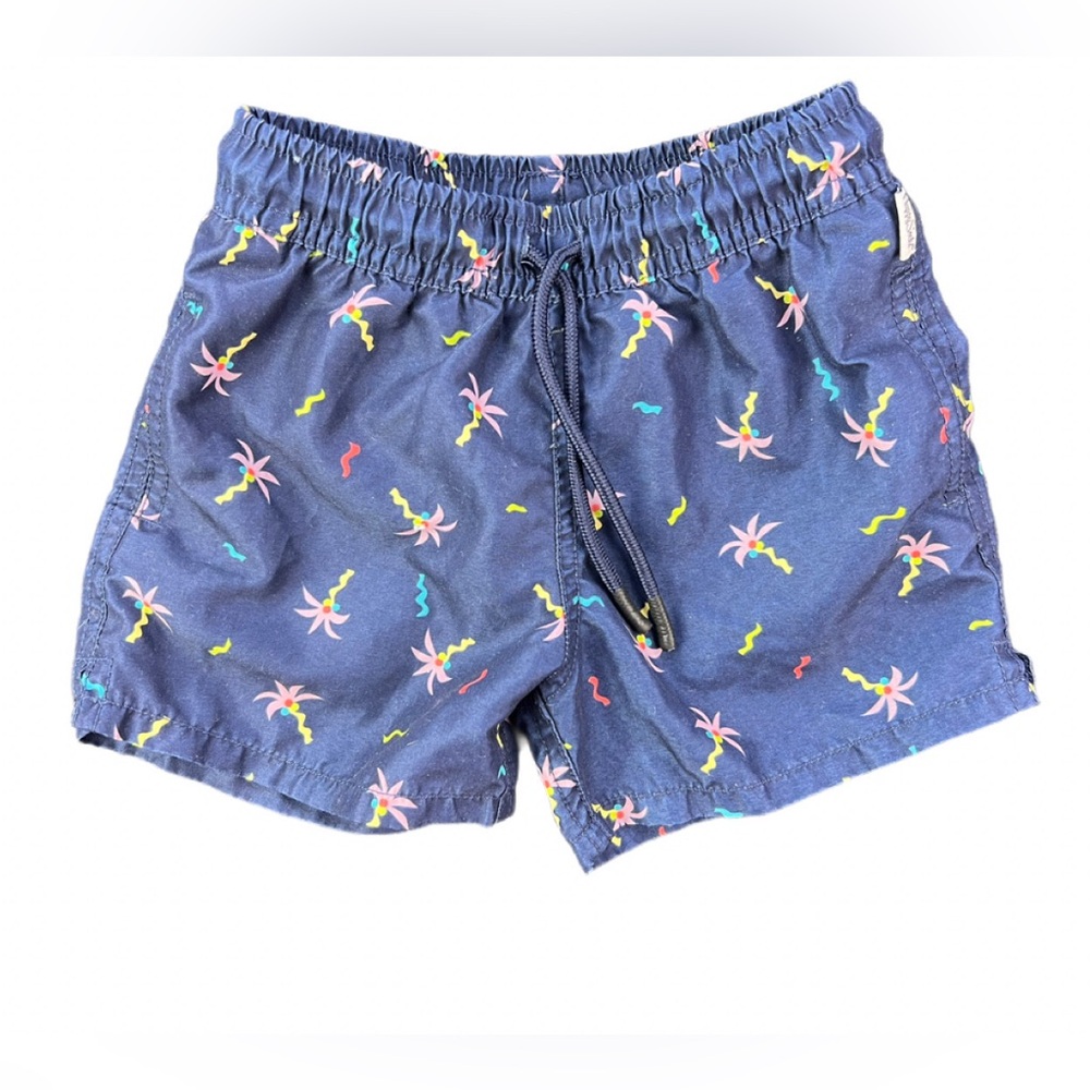 HAPPY SOCKS Palm Tree Print Swim Trunks - 2-3Y